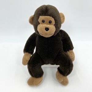 Russ Monkey Joy Miniature Plush Brown Stuffed Animal 7”